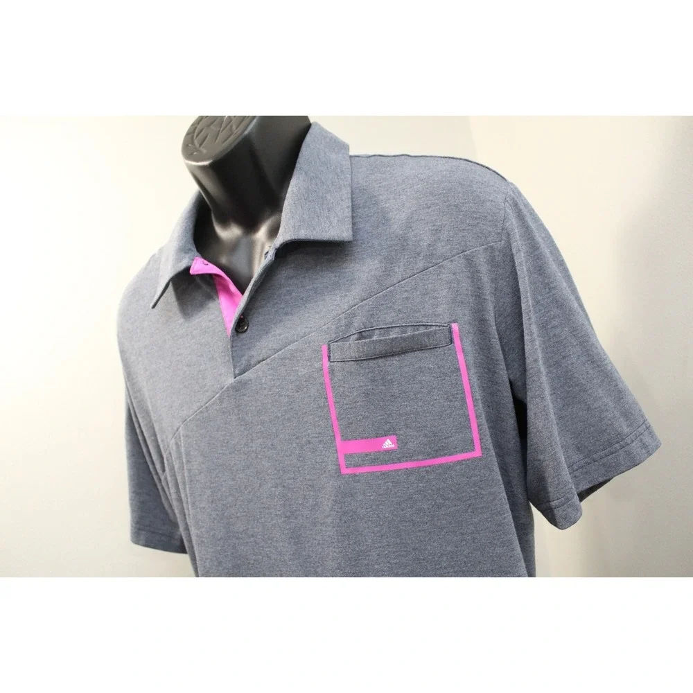 Adidas Golf Polo ClimaCool Performance Wicking Short Sleeve Pocket Mens Size XL‎